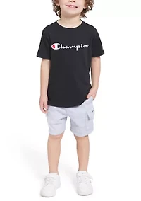 Boys 4-7 Graphic T-Shirt Cargo Shorts Set