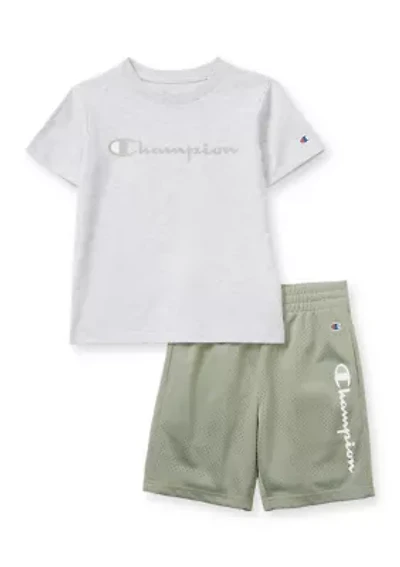 Boys 4-7 Signature T-Shirt Mesh Short Set