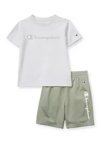 Boys 4-7 Signature T-Shirt Mesh Short Set