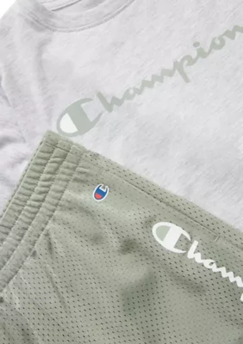 Boys 4-7 Signature T-Shirt Mesh Short Set