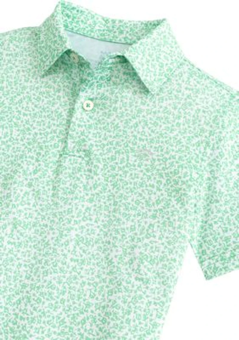 Boys 8-20 Flower Frenzy Printed Performance Polo Shirt