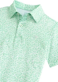 Boys 8-20 Flower Frenzy Printed Performance Polo Shirt