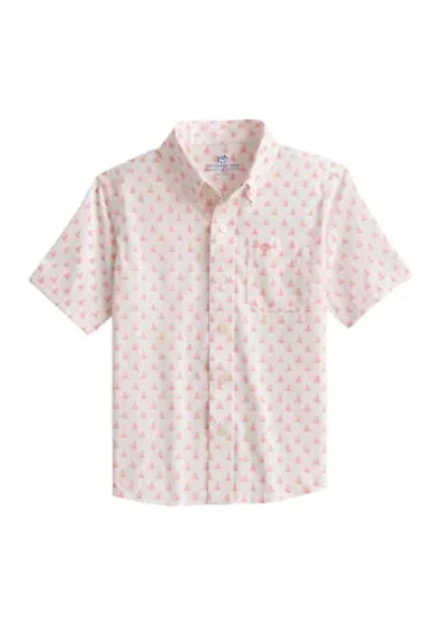 Boys 8-20 Floating Along Short Sleeve Sport Shirt