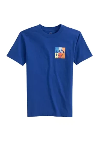 Boys 8-20 Technicolor Skipjack Short Sleeve Graphic T-Shirt
