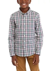 Boys 8-20 Plaid Sportshirt