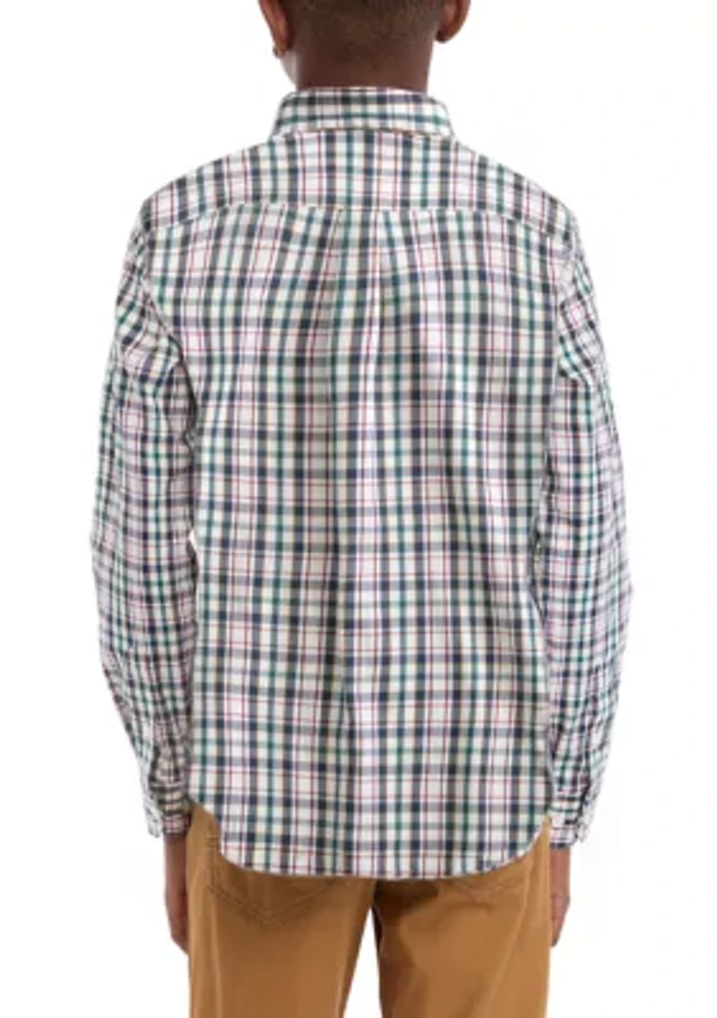 Boys 8-20 Plaid Sportshirt