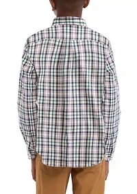 Boys 8-20 Plaid Sportshirt