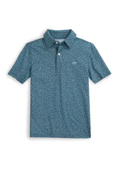 Boys 8-20 Youth Driver Iguana Glee Printed Performance Polo Shirt