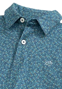 Boys 8-20 Youth Driver Iguana Glee Printed Performance Polo Shirt