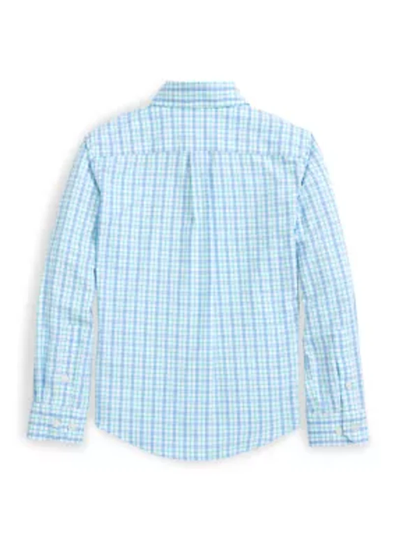 Boys 8-20 Turnberry Plaid Intercoastal Long Sleeve Sport Shirt