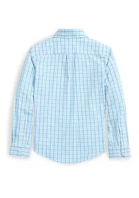 Boys 8-20 Turnberry Plaid Intercoastal Long Sleeve Sport Shirt
