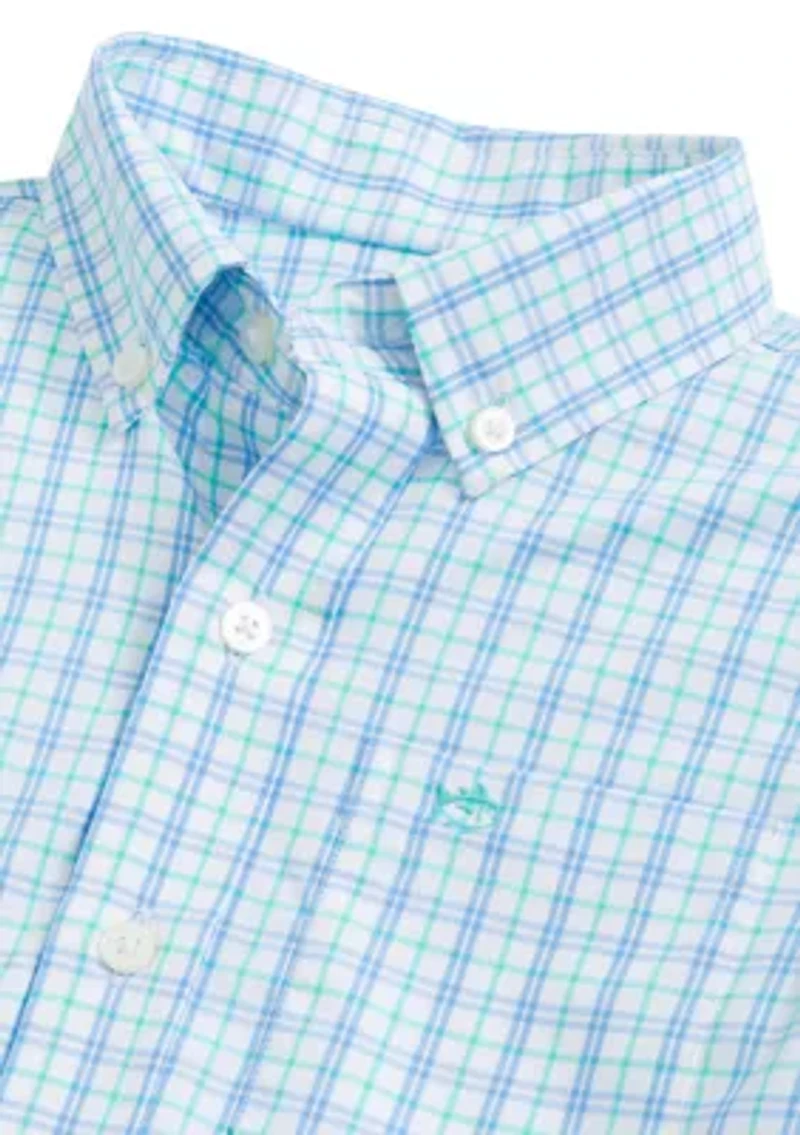 Boys 8-20 Turnberry Plaid Intercoastal Long Sleeve Sport Shirt