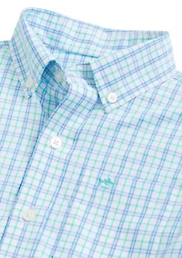 Boys 8-20 Turnberry Plaid Intercoastal Long Sleeve Sport Shirt