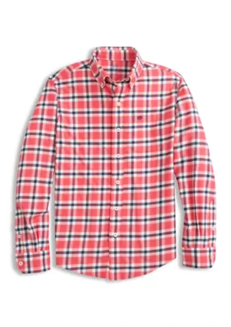 Beachrock Plaid Long Sleeve Button Down Shirt