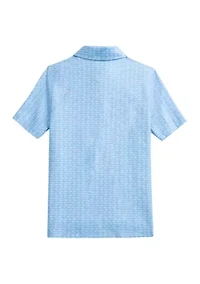 Boys 8-20 Skipping Jacks Perforated Polo Shirt