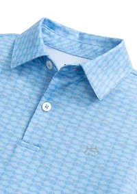 Boys 8-20 Skipping Jacks Perforated Polo Shirt