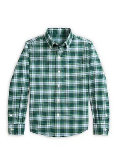 Boys 8-20 Youth Gordon Tartan Skipjack Long Sleeve Sportshirt