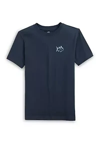 Boys 8-20 Fish Stamp Short Sleeve T-Shirt