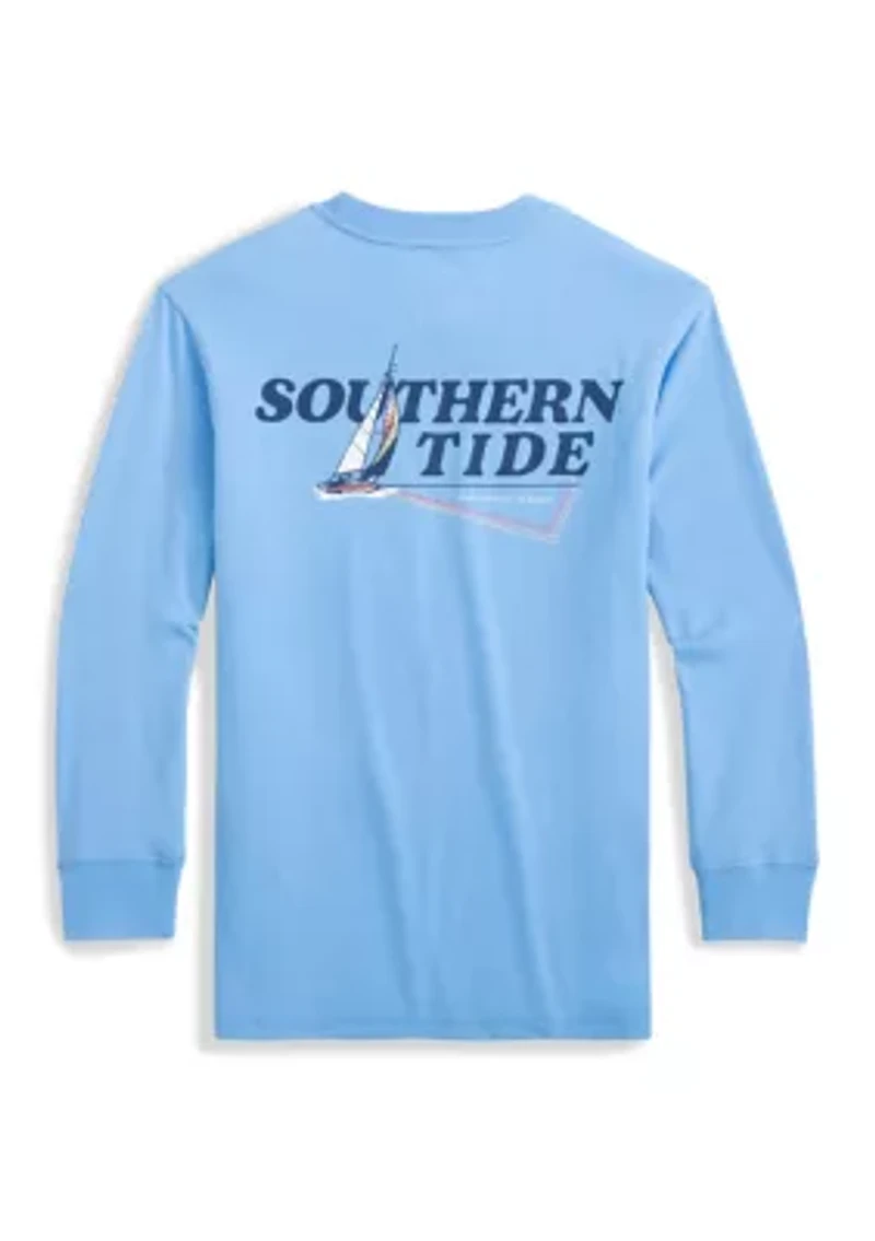 Boys 8-20 Long Sleeve Retro Sail Graphic T-Shirt