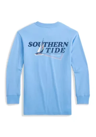 Boys 8-20 Long Sleeve Retro Sail Graphic T-Shirt