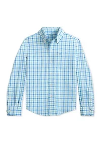 Boys 8-20 Youth Albemarle Plaid Intercoastal Long Sleeve Sport Shirt