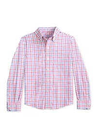 Boys 8-20 Youth Albemarle Plaid Intercoastal Long Sleeve Sport Shirt