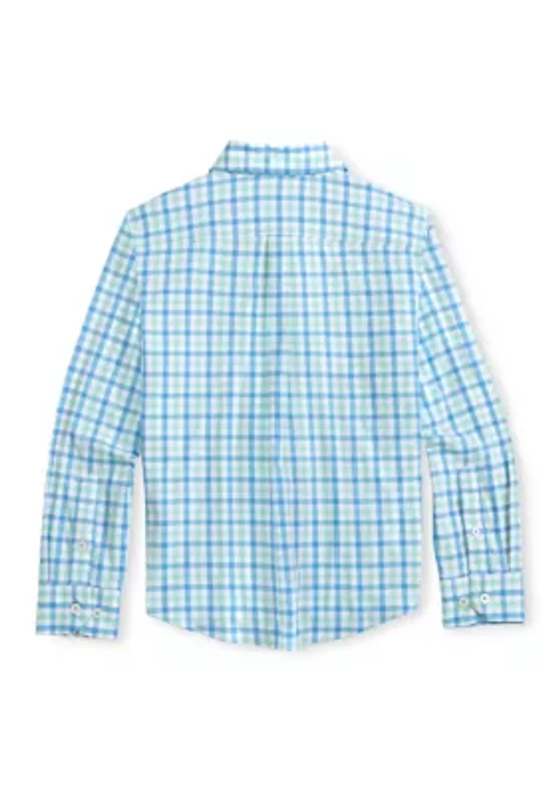 Boys 8-20 Youth Albemarle Plaid Intercoastal Long Sleeve Sport Shirt