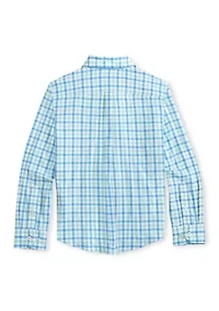 Boys 8-20 Youth Albemarle Plaid Intercoastal Long Sleeve Sport Shirt