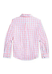 Boys 8-20 Youth Albemarle Plaid Intercoastal Long Sleeve Sport Shirt