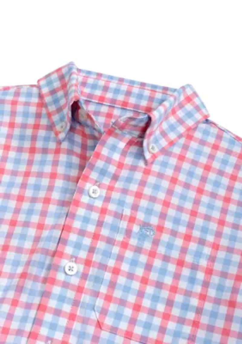 Boys 8-20 Youth Albemarle Plaid Intercoastal Long Sleeve Sport Shirt