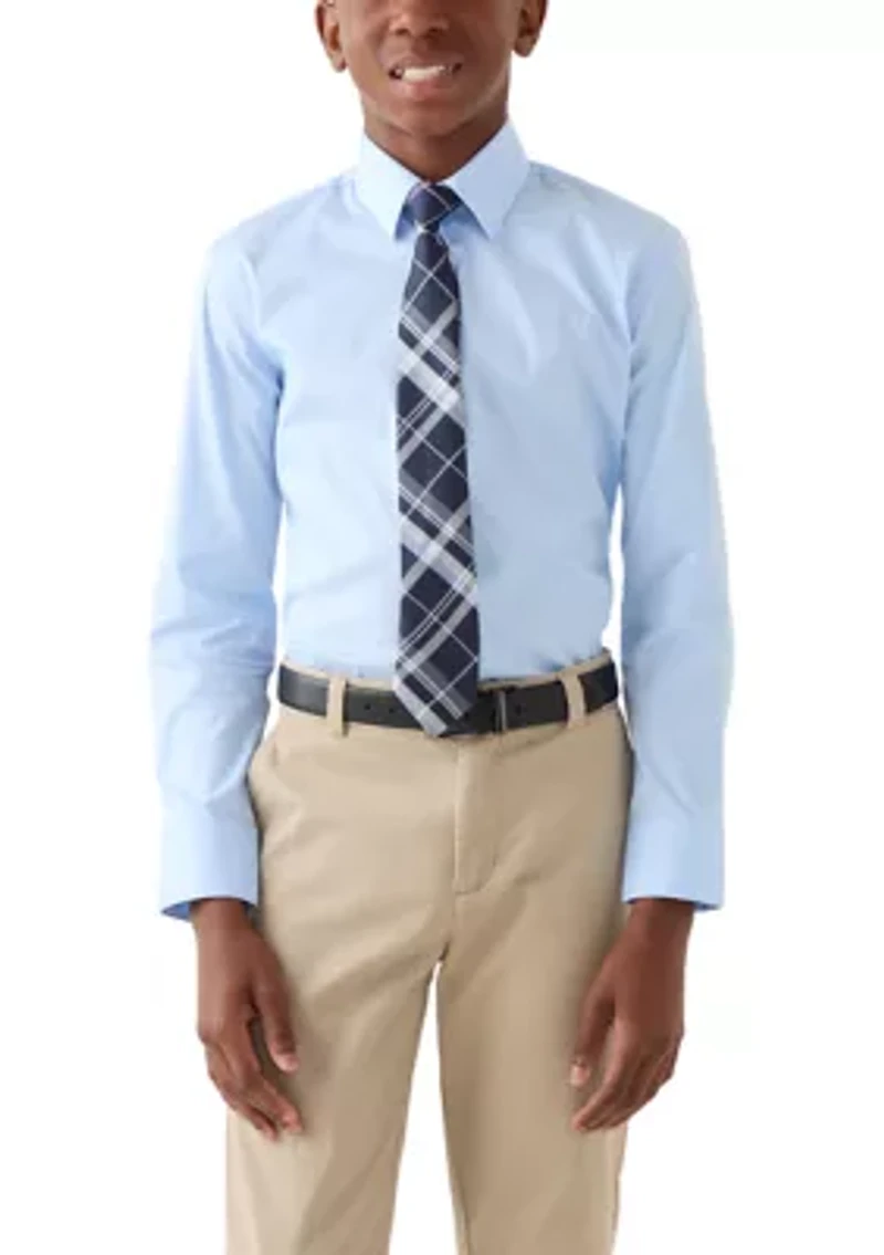 Boys 8-20 Classic Shirt and Tie Set