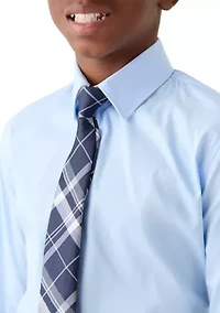 Boys 8-20 Classic Shirt and Tie Set