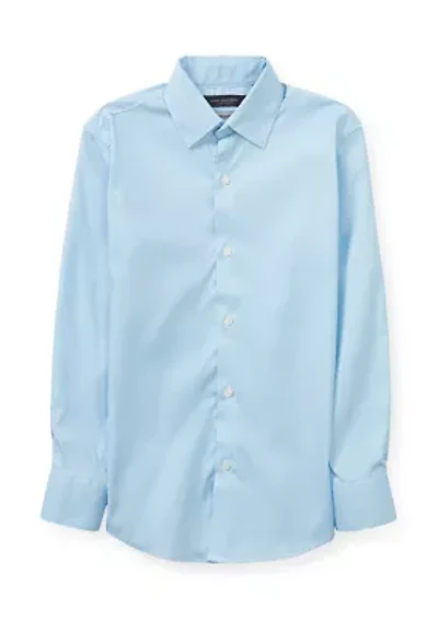 Boys 8-20 Blue/White Squares Dress Shirt