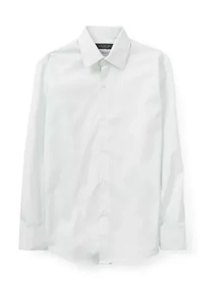 Boys 8-20 Blue/White Geo Dress Shirt