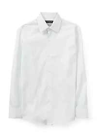 Boys 8-20 Blue/White Geo Dress Shirt