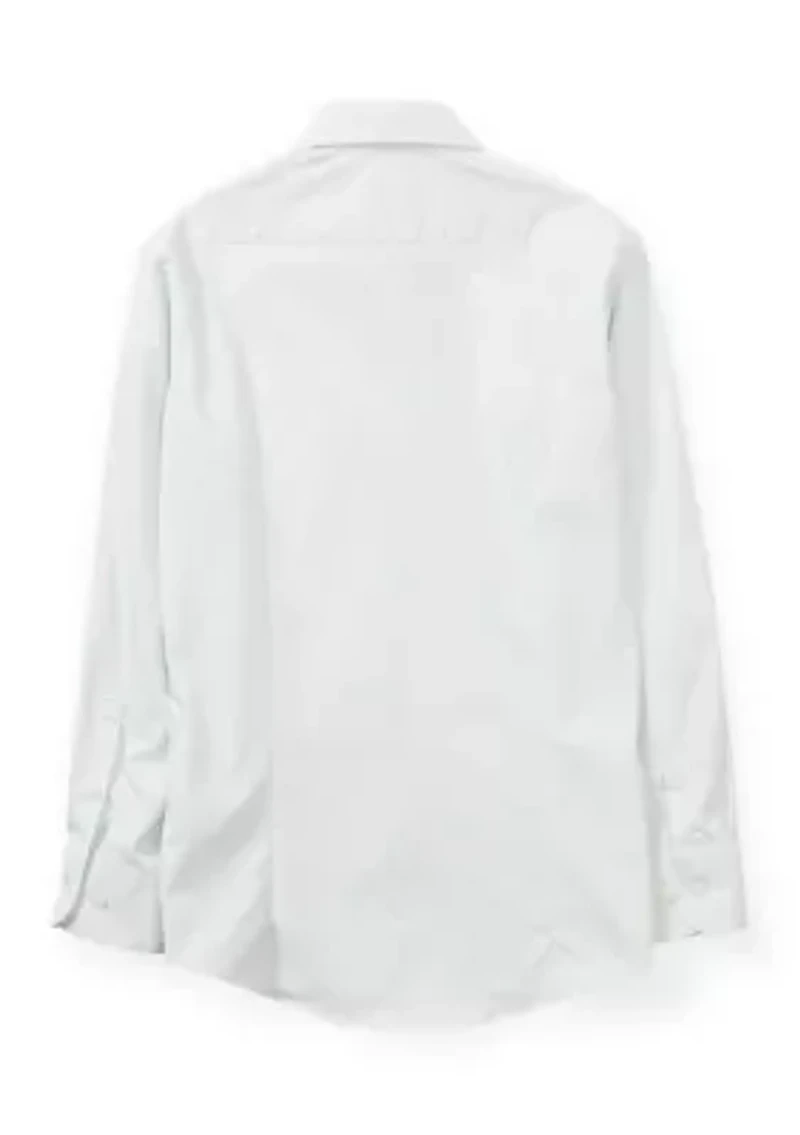 Boys 8-20 Blue/White Geo Dress Shirt