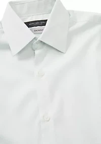 Boys 8-20 Blue/White Geo Dress Shirt