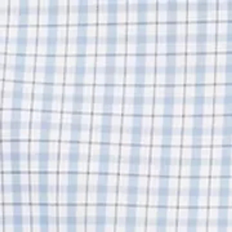 Boys 8-20 White/Blue Plaid Dress Shirt