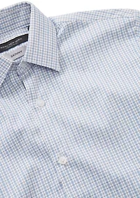 Boys 8-20 White/Blue Plaid Dress Shirt