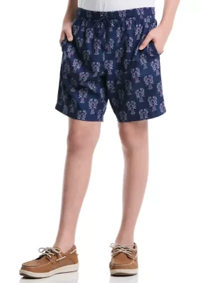 Boys 8-20 Lobster Print Swim Trunks