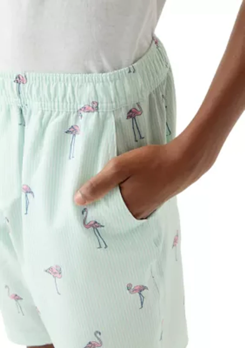 Boys 8-20 Flamingo Print Shorts