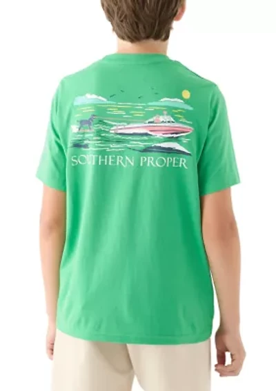 Boys 8-20 Water Ski Dog Graphic T-Shirt