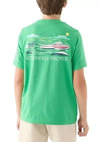 Boys 8-20 Water Ski Dog Graphic T-Shirt
