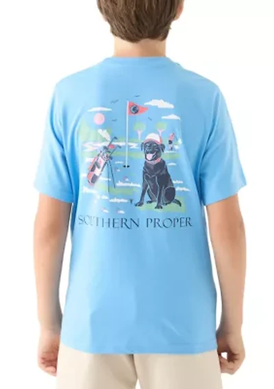 Boys 8-20 Short Sleeve Golf Dog Graphic T-Shirt