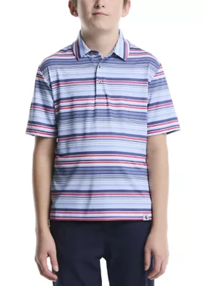 Boys 8-20 Patriotic Stripe Polo Shirt