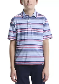 Boys 8-20 Patriotic Stripe Polo Shirt