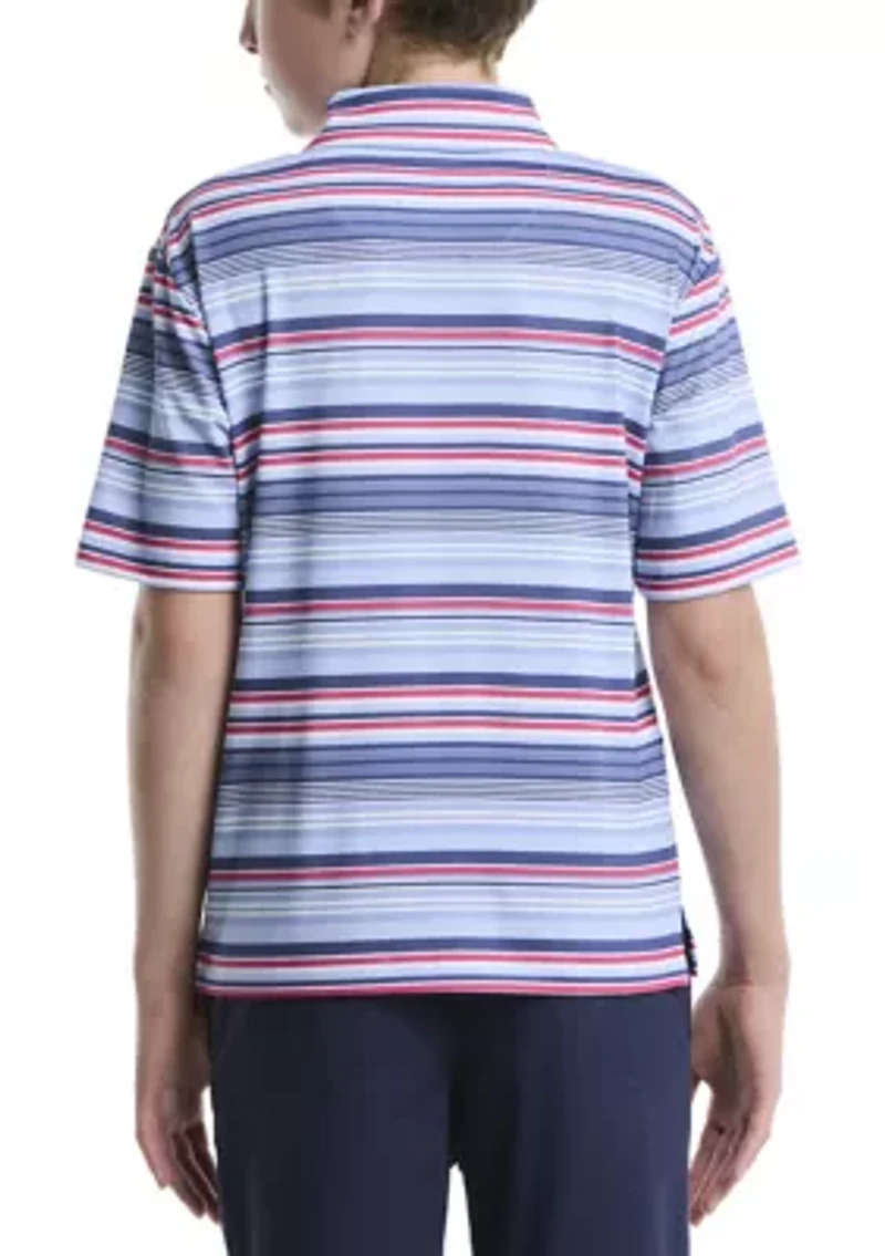 Boys 8-20 Patriotic Stripe Polo Shirt