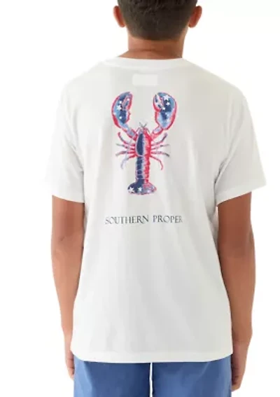 Boys 8-20 Patriotic Lobster T-Shirt