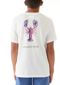 Boys 8-20 Patriotic Lobster T-Shirt