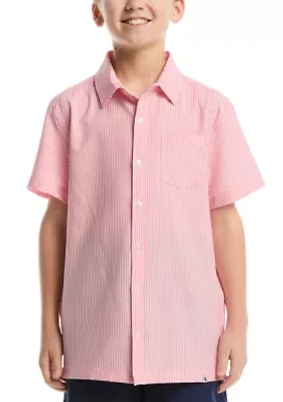 Boys 8-20 Seersucker Striped Shirt